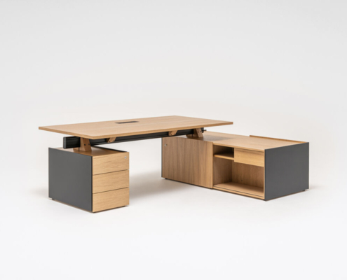 Executive desk Viga: Color: Copper oak/fenix